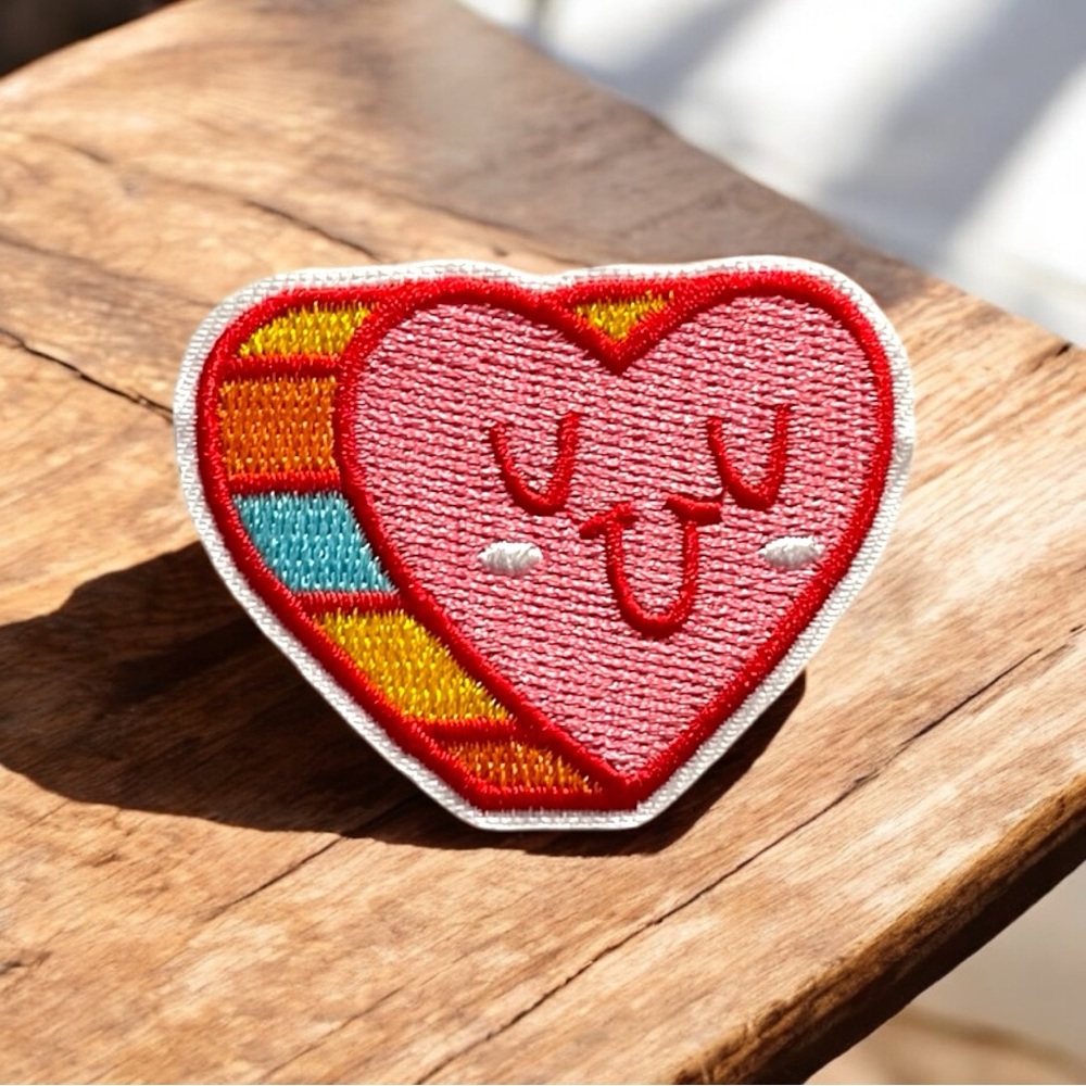 Embroidered Heart Patch